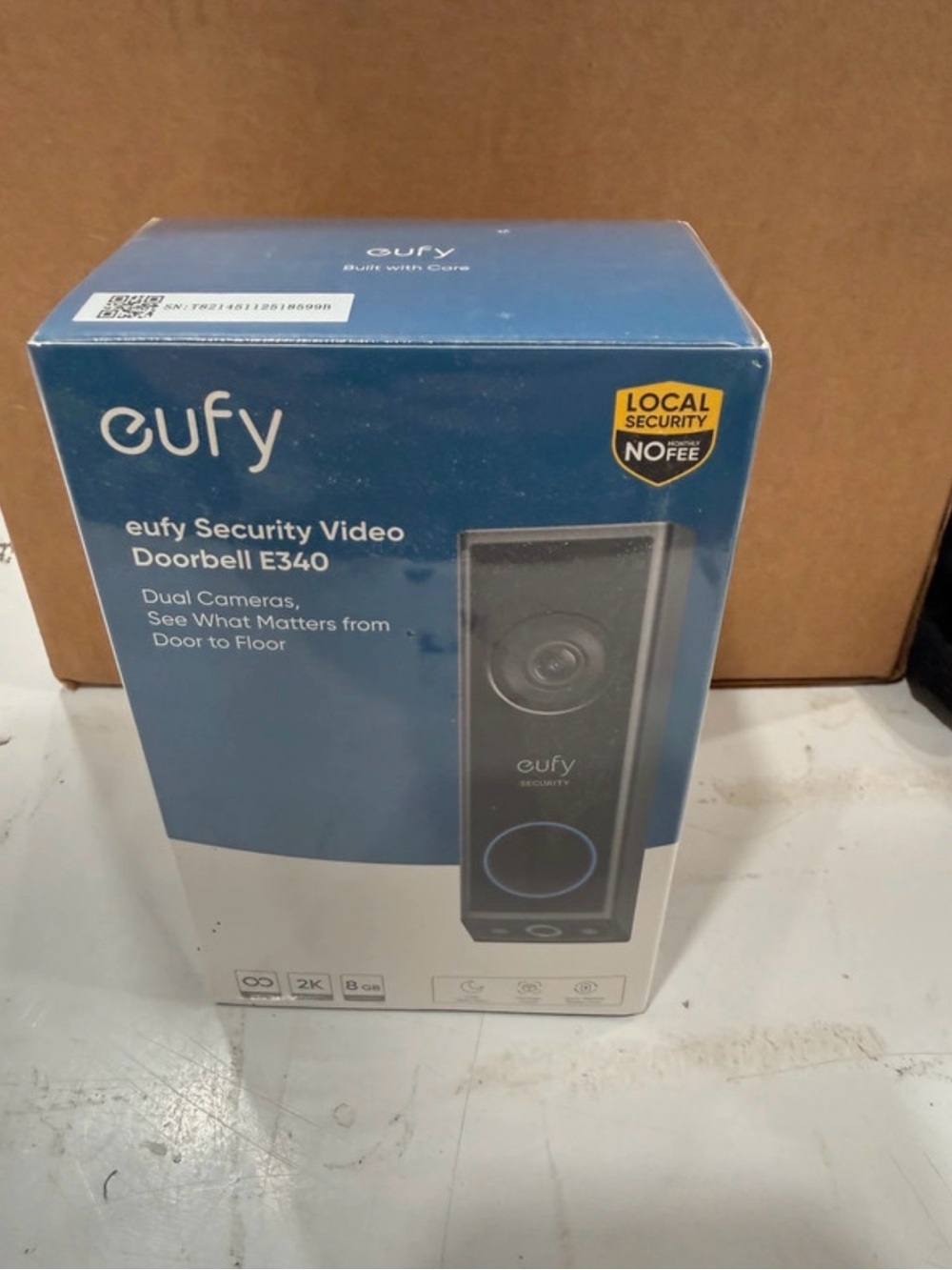 eufy Security Video Doorbell E340 Dual Camera 2K
New Sealed